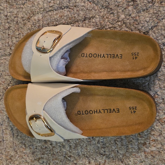 Evellyhootd Sandal Clog White Womens Size 9.5 - Picture 3 of 11